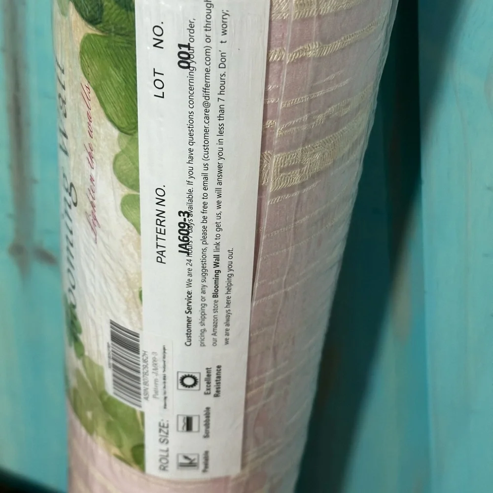 Blooming Wall Antique Pink Peel & Stick Prepasted Wallpaper Wallcovering